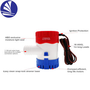 Bomba de agua de sentina sumergible para barcos, dispositivo de bombeo eléctrico marino no automático de 12v y 1100gph para estanques, piscinas, Spas silenciosos y Carav para barcos - Product Image 1