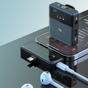 Microphone cravate sans fil SX31 3-en-1 professionnel pour conférence, réduction de bruit, lumières LED pour vidéo sur site - Product Image 6