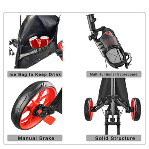 <span class=keywords><strong>Chariot</strong></span> de <span class=keywords><strong>Golf</strong></span> pliable à 4 roues avec porte-boisson et porte-parapluie - Product Image 6