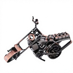 Modellini Vintage di <span class=keywords><strong>Moto</strong></span> <span class=keywords><strong>in</strong></span> Metallo, Ornamenti Retrò di Auto e Aerei, Decorazioni da Scrivania per Casa e Ufficio - Product Image 1