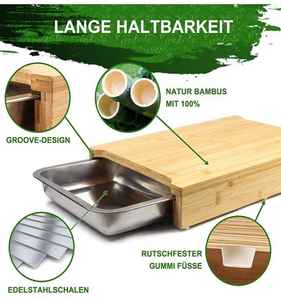 <span class=keywords><strong>Tabla</strong></span> <span class=keywords><strong>de</strong></span> <span class=keywords><strong>Cortar</strong></span> <span class=keywords><strong>de</strong></span> Cocina Personalizada, Contenedor <span class=keywords><strong>de</strong></span> Almacenamiento <span class=keywords><strong>de</strong></span> Alimentos, Juego <span class=keywords><strong>de</strong></span> Cajones Deslizantes, <span class=keywords><strong>Tabla</strong></span> <span class=keywords><strong>de</strong></span> <span class=keywords><strong>Cortar</strong></span> <span class=keywords><strong>de</strong></span> Bambú con Bandeja <span class=keywords><strong>de</strong></span> Goteo - Product Image 4