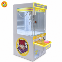 Machine à griffes commerciale à monnayeur avec éclairage RGB, en acrylique et métal, jeu d'arcade attrape-jouets, avec multiprise, à vendre