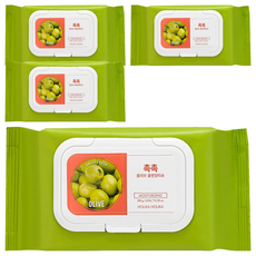 Holica ogni giorno 300g di tessuto detergente Olive confezione da 60 pezzi confezione da 4 confezioni di prodotto scontato - Product Image 1