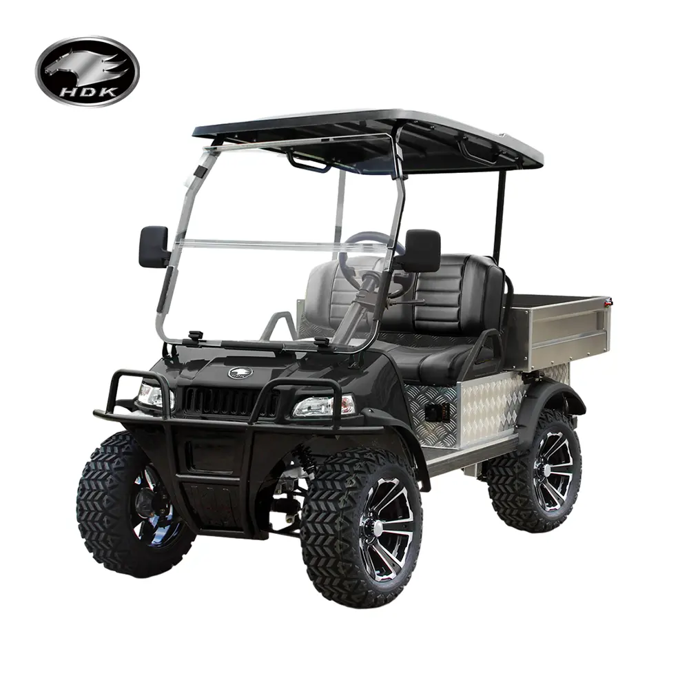 HDK EVOLUTION 48V Buggy Trolley Véhicule utilitaire Boîte de chargement levée à vendre Voiturette de golf électrique UTV Mini camion