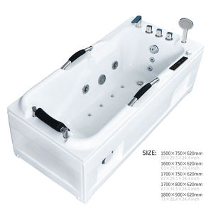 만드렉스 1045M 럭셔리 모던 1.7미터 일본산 직사각형 아크릴 욕조 프리 스탠딩 볼텍스 서프 에어 마사지 배수구 60갤런 이상 - Product Image 6