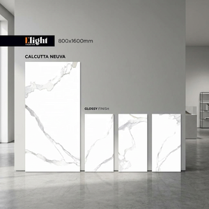 Aeroni Bianco 800x1600mm Glossy Porcelain Tiles White Marble Look Floor And <b>Wall</b> Tiles For Villas - Product Image 6