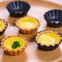 Mini moule à pâtisserie en acier au carbone antiadhésif, 12 pièces, pour cupcakes, muffins, tartes aux œufs, brioches, chichos