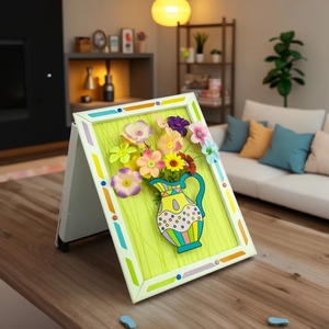 Hot New DIY Hoa Bó Hoa Khung Ảnh Sáng Tạo Dán Thủ Công Đồ Chơi Cho Trẻ Em 'Vui Vẻ Hình Ảnh Hoạt Động - Product Image 4