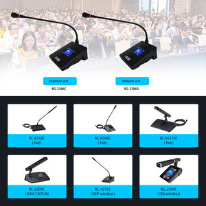 Système de microphone de conférence numérique Micros de <span class=keywords><strong>réunion</strong></span> de <span class=keywords><strong>table</strong></span> 5G Wifi sans fil pour les <span class=keywords><strong>d</strong></span>élégués Métal avec équipement <span class=keywords><strong>hôte</strong></span> - Product Image 2