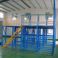 Système de rayonnage industriel en acier enduit de poudre durable pour entrepôt, avec mezzanine et étagères de stockage