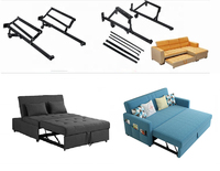 Mécanisme de canapé-lit pliable industriel populaire en métal avec roulettes pour chambre à coucher et maison