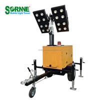 Torre de Iluminación Móvil con Generador Diésel, Resistente a la Corrosión, con Sistema Hidráulico Completo, para Emergencias en Exteriores