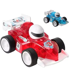 科学套装教育模型DIY组装盐水动力赛车玩具儿童学生蓝色和红色