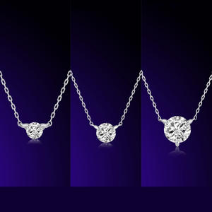 Collier en argent pur S925, style minimaliste, bulle pour visage souriant, diamant unique, collier exquis, luxe haut de gamme, mode perlée - Product Image 5