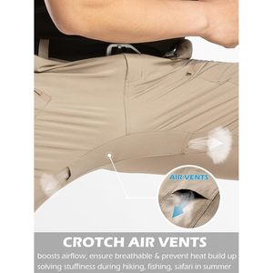 Pantalon cargo de randonnée pour homme Carwonic, séchage rapide, résistant à l'eau, léger, en nylon, pour la pêche en plein air, pantalon tactique, 10 poches - Product Image 6