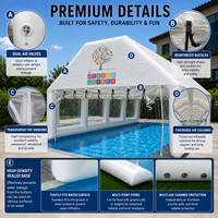 Tente de piscine gonflable résistante aux UV, imperméable, grande tente gonflable pour piscine de jardin, installation rapide, jeux aquatiques en plein air