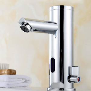 Hiện Đại Duy nhất-lỗ Đồng lưu vực Vòi Nước Đánh Bóng nước lạnh tự động boong gắn hiện đại gốm tắm cảm biến cảm ứng duy nhất - Product Image 2