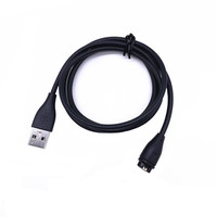 Kabel Pengisian Cepat USB 2.0 3A Berkualitas Tinggi 1m dengan Jaket Anyaman TPE Logam dan Konduktor Tembaga Murni untuk Garmin Fenix 5x Smart Watch Komputer.