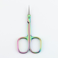 Ciseaux à cuticules russes incurvés à lame en acier inoxydable, à trou carré, non pliables, coupe-ongles pointus, modèle de kit de manucure