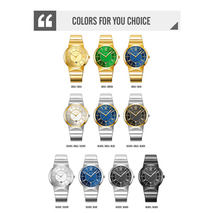 Reloj de Hombre Multicolor con Esfera Circular con Diseño de Rayos de Sol, Pantalla Luminosa, Movimiento de Cuarzo, Acero Inoxidable, Logotipo Personalizado de Alta Calidad - Product Image 2