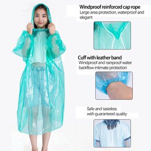 Poncho de <span class=keywords><strong>Lluvia</strong></span> de Plástico Ecológico Desechable <span class=keywords><strong>para</strong></span> Viajes y Senderismo - Product Image 5