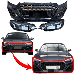 การติดตั้งอย่างแม่นยำสำหรับ Audi A5, S5 อัพเกรดเป็นชุดแต่ง RS5, กันชนหน้า, ไฟหน้า LED, กระจังหน้า, สปอยเลอร์, ชิ้นส่วนคุณภาพพรีเมียม - Product Image 1