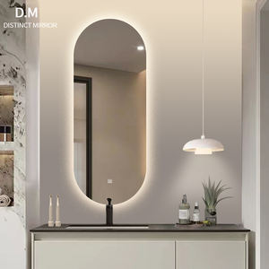 Espejo de tocador de baño LED moderno Montado en la pared IP44 Inodoro ovalado Característica antivaho iluminada para hoteles - Product Image 2
