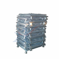 Cage à palettes en treillis métallique galvanisé en acier empilable industrielle personnalisée