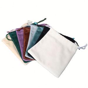 Custom Black Gift <b>Drawstring</b> Velvet Pouch <b>Bag</b> Velvet Household Products Using Velvet Pouch <b>Bags</b> With Logo - Product Image 2