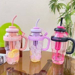 Top Seller tazza di acqua per bambini 1300 ML Sport campeggio plastica estiva bottiglia di paglia per bambini - Product Image 5