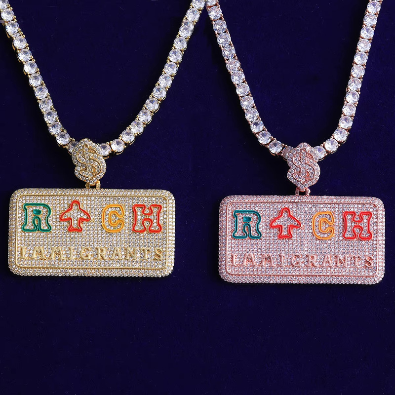 Hip hop Four Leaf Clover Pendant