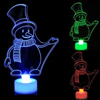 LED Mini Plastik 10cm Nachtlichter Bunte Blinkende Lichter Schneemann-Lampe Weihnachtsdekoration Geburtstagsparty Neujahrs-Dekor