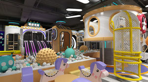 Parque <span class=keywords><strong>de</strong></span> aventuras comercial Parque <span class=keywords><strong>de</strong></span> juegos inmersivo personalizado Magical Ar Connect Four Slide Kids Indoor Playground Equipment - Product Image 4