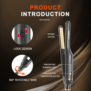 เครื่องหนีบผมไฟฟ้าพกพา KooFex KF-9206 ขนาดเล็ก 4 <span class=keywords><strong>ระดับ</strong></span>อุณหภูมิ 200 องศาเซลเซียส ร้อนเร็ว หน้าจอ LED น้ำหนักเบา เหมาะสำหรับโรงแรม - Product Image 4