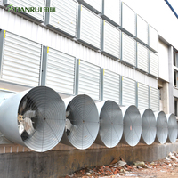 TIANRUI-ventilador de escape de presión negativa, martillo de caída/tracción/succión de flujo Axial a casa verde/granja de pollos/industrial