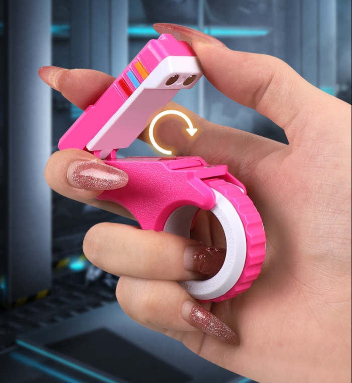 Fidget Gun Slider En Métal - Jouet Anti-stress 5 étages, Aimants, Rotation, Pour Adultes Et TDAH