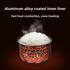 Olla Arrocera Eléctrica Doble <span class=keywords><strong>Guge</strong></span> de Gran Capacidad con Control Táctil, Pantalla LCD y 800W de Potencia - Product Image 4