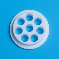 Disque en céramique d'alumine à bride multi-trous, plaque circulaire isolante haute température, céramique personnalisable