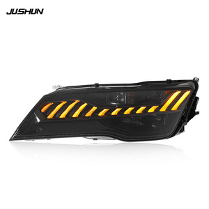 Ensemble de phares Jushun Audi A7 style RS7, LED DRL, clignotants séquentiels, 2011-2014 - Product Image 1