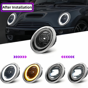 2 pezzi OEM stile faro a LED di ricambio diretto, omologato DOT, aggiornamento Hi/Lo Beam per BMW Mini Cooper R50 (2001-2007) - Product Image 4