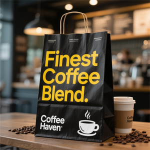 Sac en papier à emporter avec petite impression numérique Sac <span class=keywords><strong>kraft</strong></span> pour sacs d'emballage personnalisés - Product Image 3