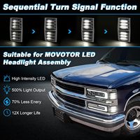 OVOVS Feux d'angle avant à LED, ensemble de feux de position latéraux blancs pour 1994-1998 Chevy C/K 1500 2500 3500
