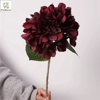 Grosir bunga Hydrangea sentuhan asli Vintage musim gugur untuk pernikahan dekorasi meja acara sekolah punggung Natal Paskah buatan