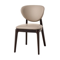 Ensemble de salle à manger moderne de haute qualité avec 4 chaises à coussins doux et table ronde