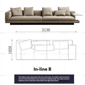 समकालीन आधुनिक लक्जरी लिविंग रूम मखमली सेशनल रिक्लियर सोफे वर्ग डिजाइन कपड़े सोफे आरामदायक - Product Image 5