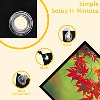 Écran de projection portable grand format 150 pouces double face 16:9 en polyester anti-plis pour films, jardin et maison