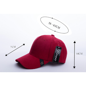 Gorra de Béisbol Bonne con Visera Curva, de Pana, Color Sólido, Ajustable, Unisex, para Adultos, de 6 Paneles, Casual, para las Cuatro Estaciones, 58-63 cm - Product Image 1