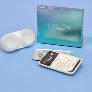 Freshgo HIDROCOR lentes de contato colorido Logotipo personalizado em caixas de papel embalagens para lentes de contato cosméticas atacado
