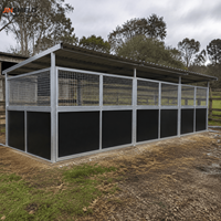 Nouvelle écurie portable pour chevaux en acier galvanisé, écurie temporaire pour chevaux pour utilisation en extérieur