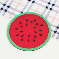 Sous-verre rond en Silicone pour Table basse, tapis de tasse, isolation thermique, napperon, accessoires de cuisine chauds